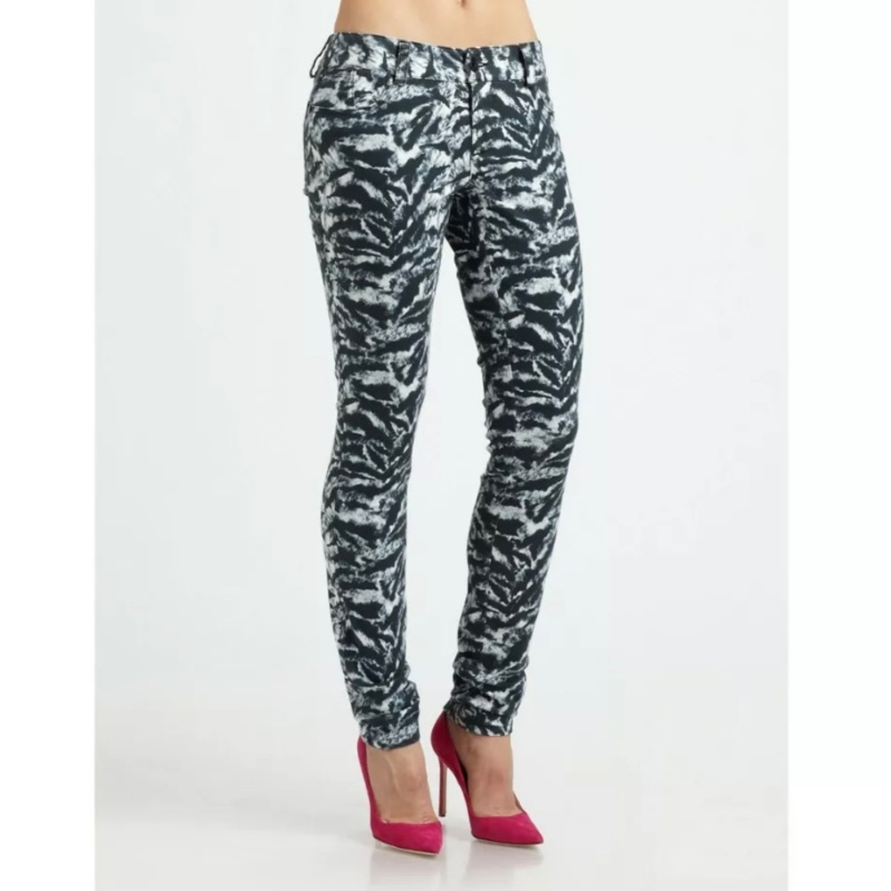 Alice And Olivia Animal Print Skinny Jeans